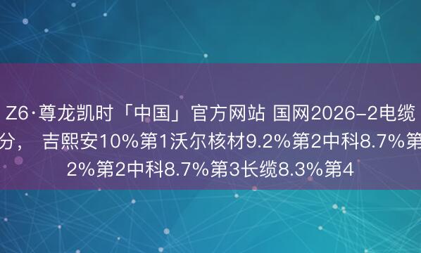 Z6·尊龙凯时「中国」官方网站 国网2026-2电缆附件2.3亿17企分， 吉熙安10%第1沃尔核材9.2%第2中科8.7%第3长缆8.3%第4