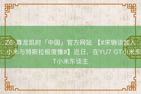 Z6·尊龙凯时「中国」官方网站 【#宋钢谈加入小米：小米与特斯拉极度像#】近日，在YU7 GT小米东谈主