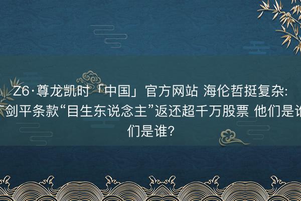 Z6·尊龙凯时「中国」官方网站 海伦哲挺复杂: 丁剑平条款“目生东说念主”返还超千万股票 他们是谁?