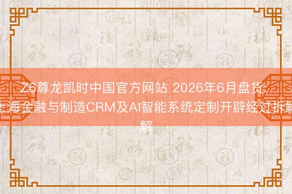 Z6尊龙凯时中国官方网站 2026年6月盘货: 上海金融与制造CRM及AI智能系统定制开辟经过拆解