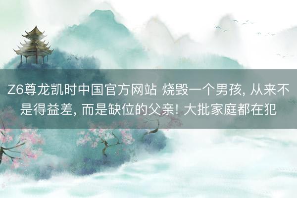 Z6尊龙凯时中国官方网站 烧毁一个男孩， 从来不是得益差， 而是缺位的父亲! 大批家庭都在犯