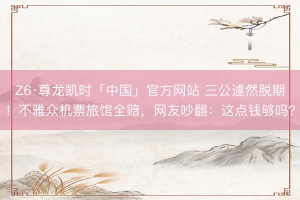 Z6·尊龙凯时「中国」官方网站 三公遽然脱期！不雅众机票旅馆全赔，网友吵翻：这点钱够吗？