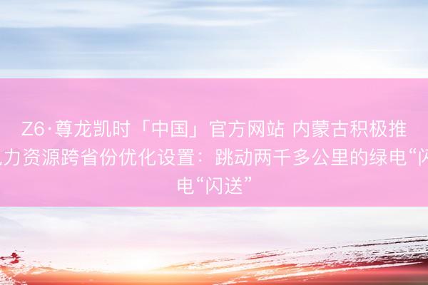 Z6·尊龙凯时「中国」官方网站 内蒙古积极推动电力资源跨省份优化设置：跳动两千多公里的绿电“闪送”