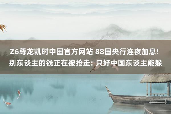 Z6尊龙凯时中国官方网站 88国央行连夜加息! 别东谈主的钱正在被抢走: 只好中国东谈主能躲