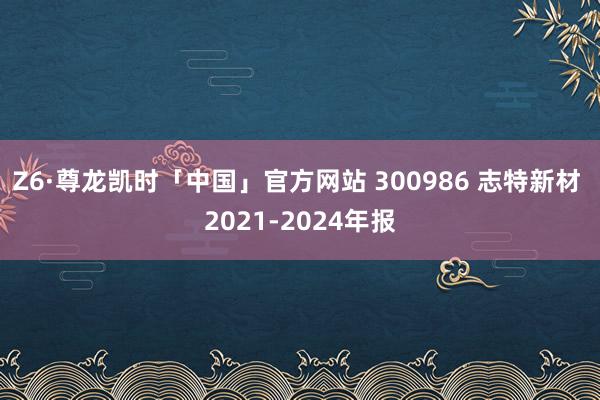 Z6·尊龙凯时「中国」官方网站 300986 志特新材 2021-2024年报